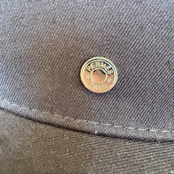 Hermès Fedora Clou de Selle – Black Cotton-Viscose, Original Box  & Ribbon - Picture 8 of 10